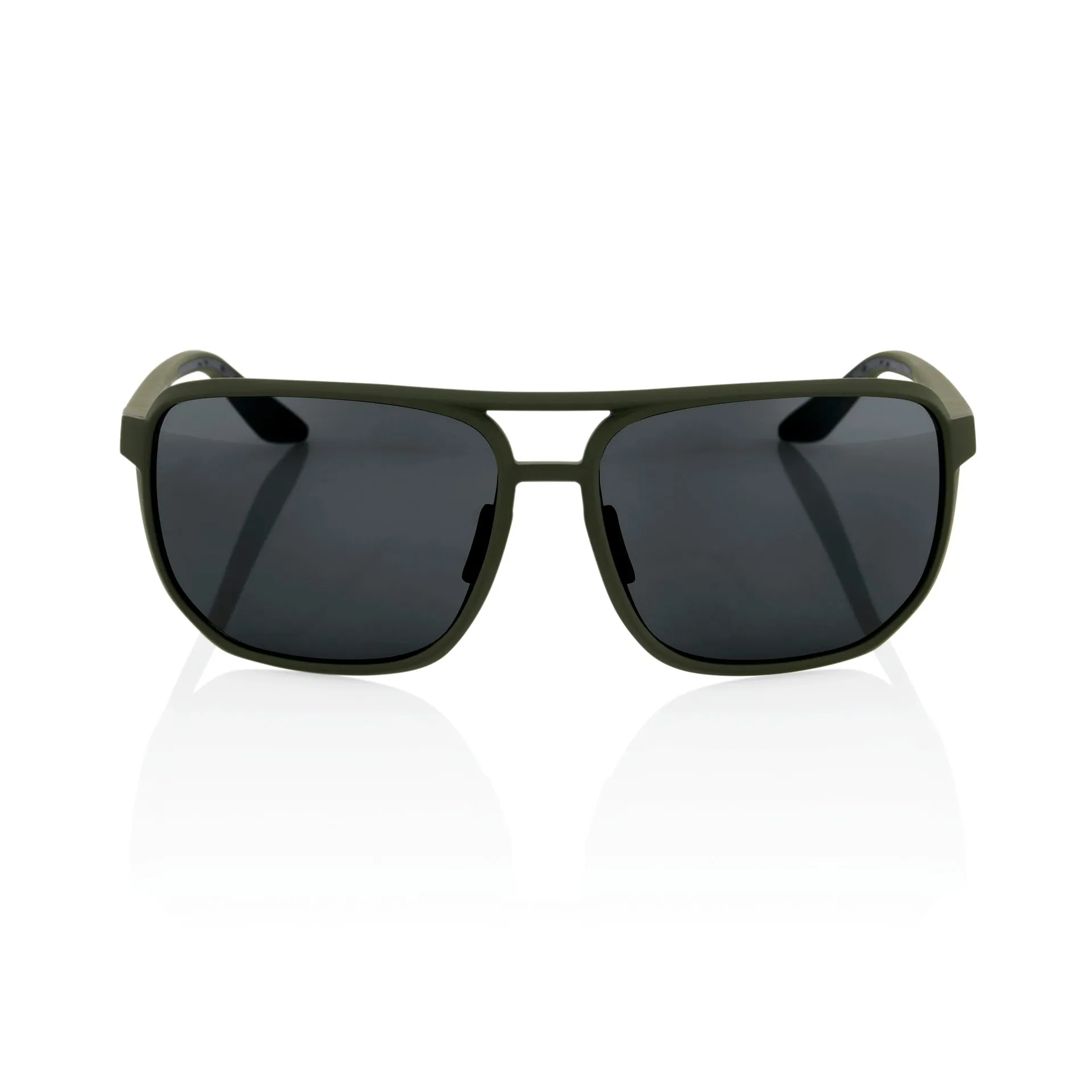 100% KONNOR Sunglasses - Soft Tact Army Green - Smoke