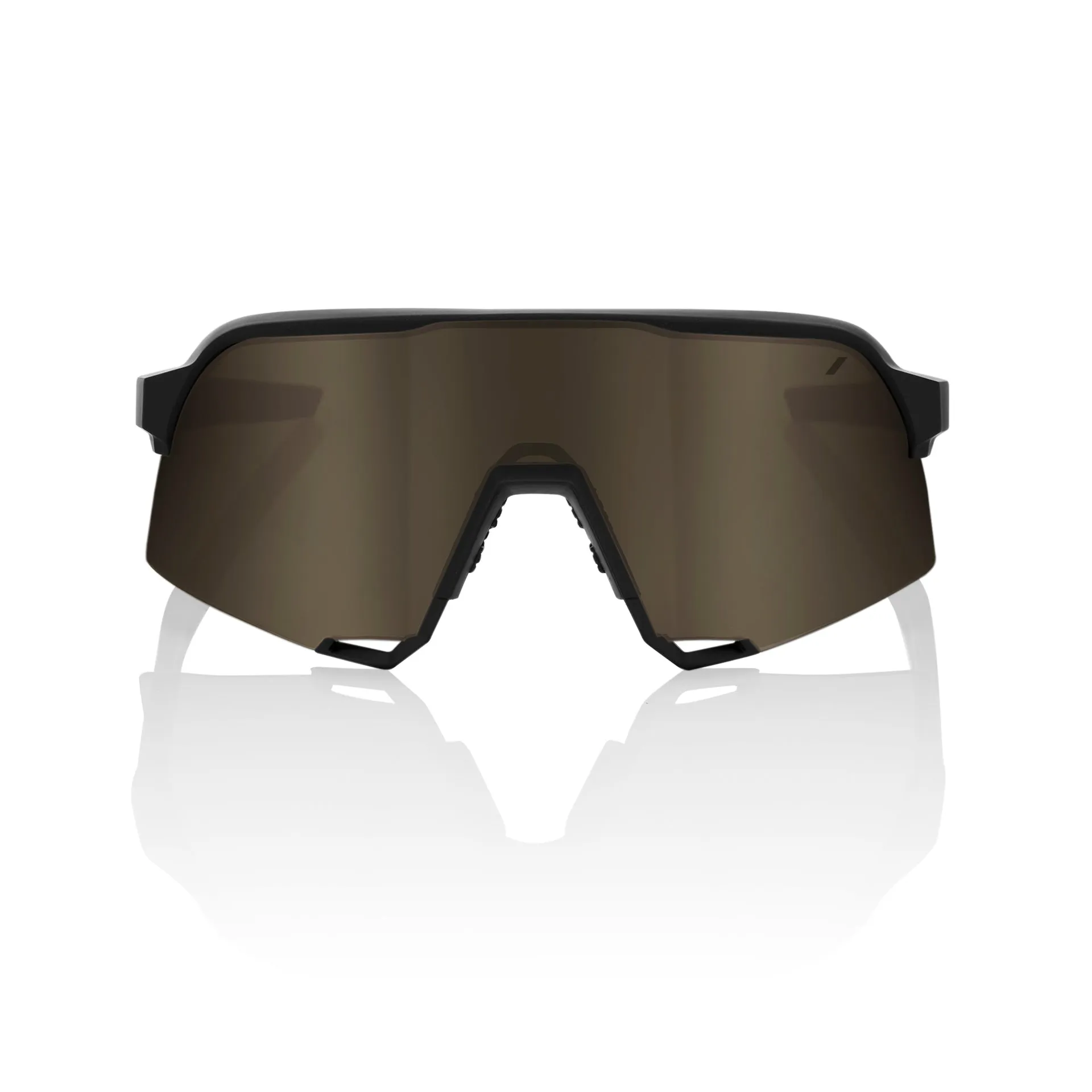 100% S3 Cycling Sunglasses - Soft Tact Black - Soft Gold Mirror