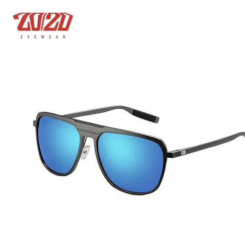 20/20 Unisex Full Rim Square Aluminum Polarized unglasses Pk017