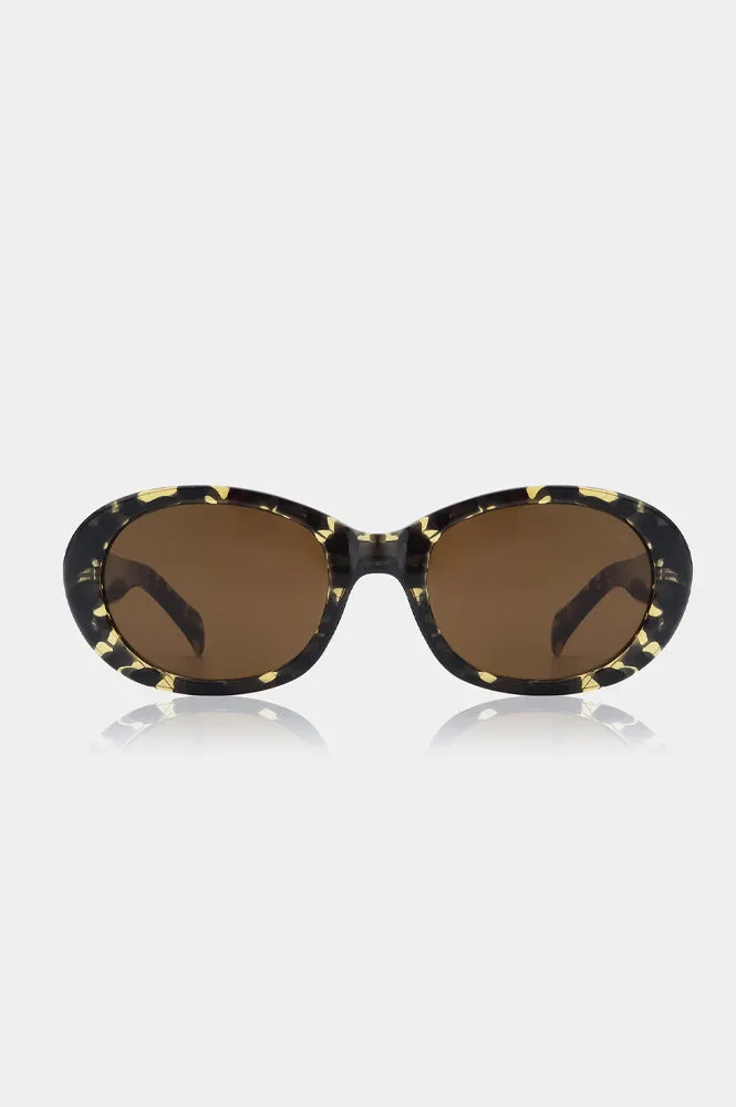 A Kjaerbede Anma Black / Yellow Tortoise Sunglasses