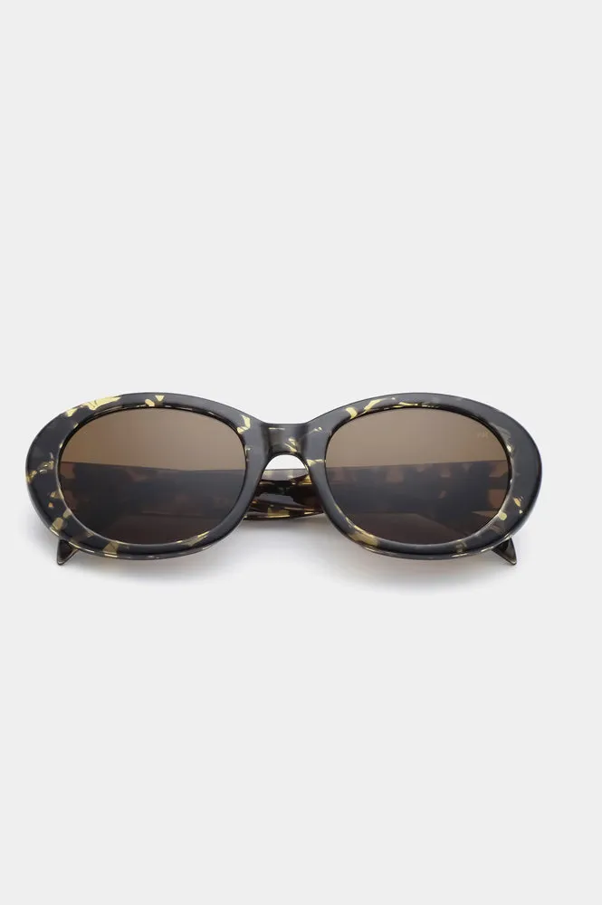 A Kjaerbede Anma Black / Yellow Tortoise Sunglasses