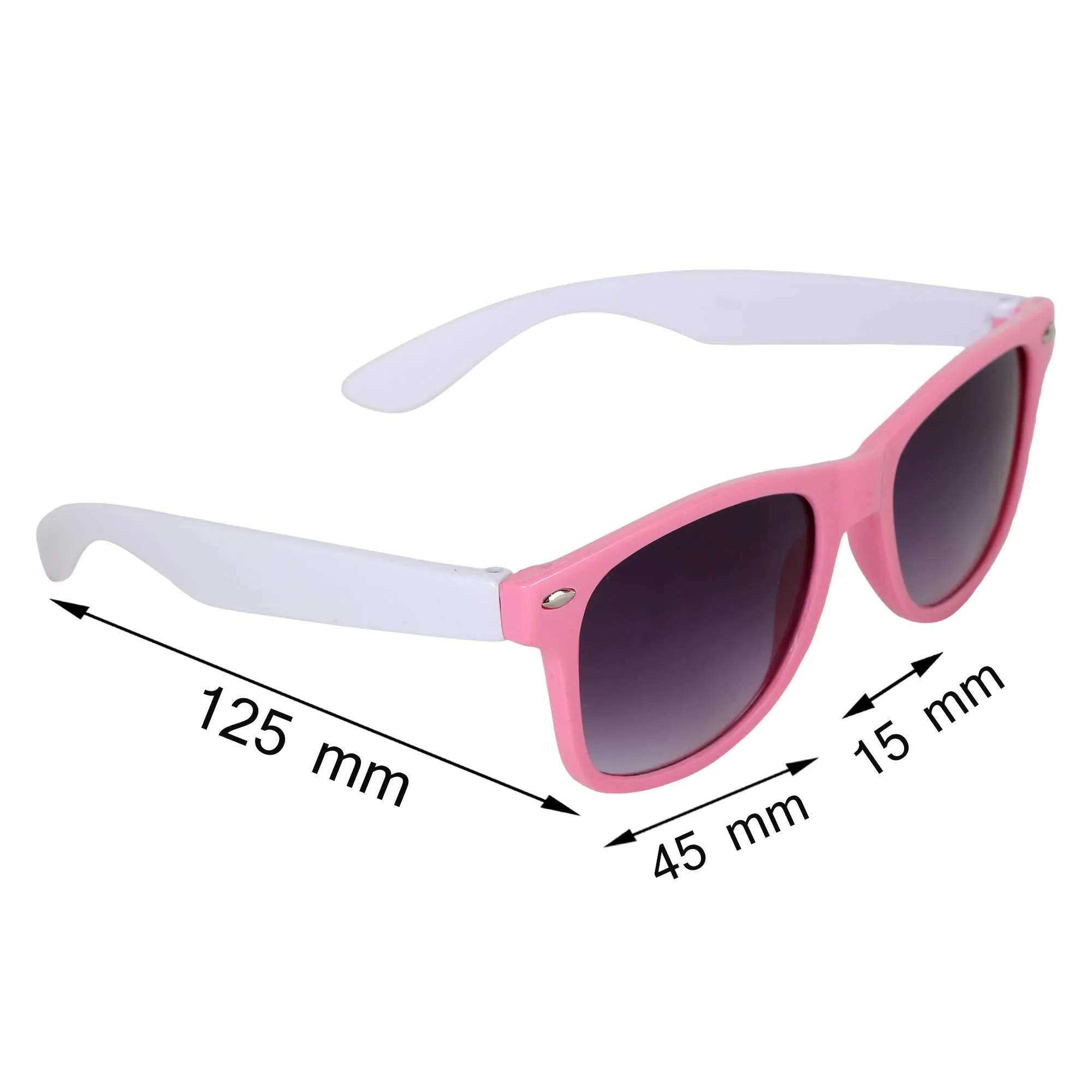 Amour Unisex UV Protected Combo Kids (3 TO 8 years) Sunglasses - Pack of 2 (Pink White Black White)