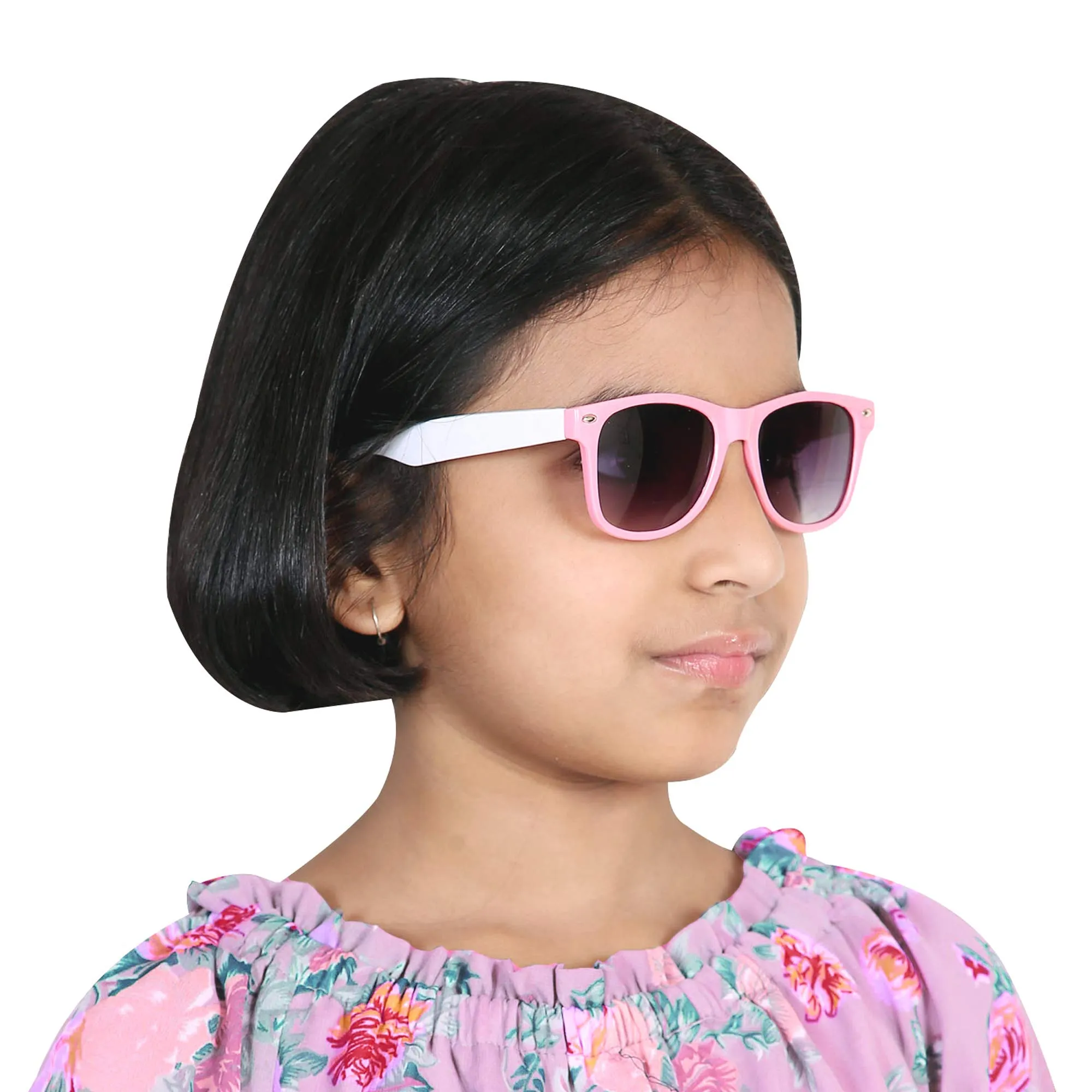 Amour Unisex UV Protected Combo Kids (3 TO 8 years) Sunglasses - Pack of 2 (Pink White Black White)