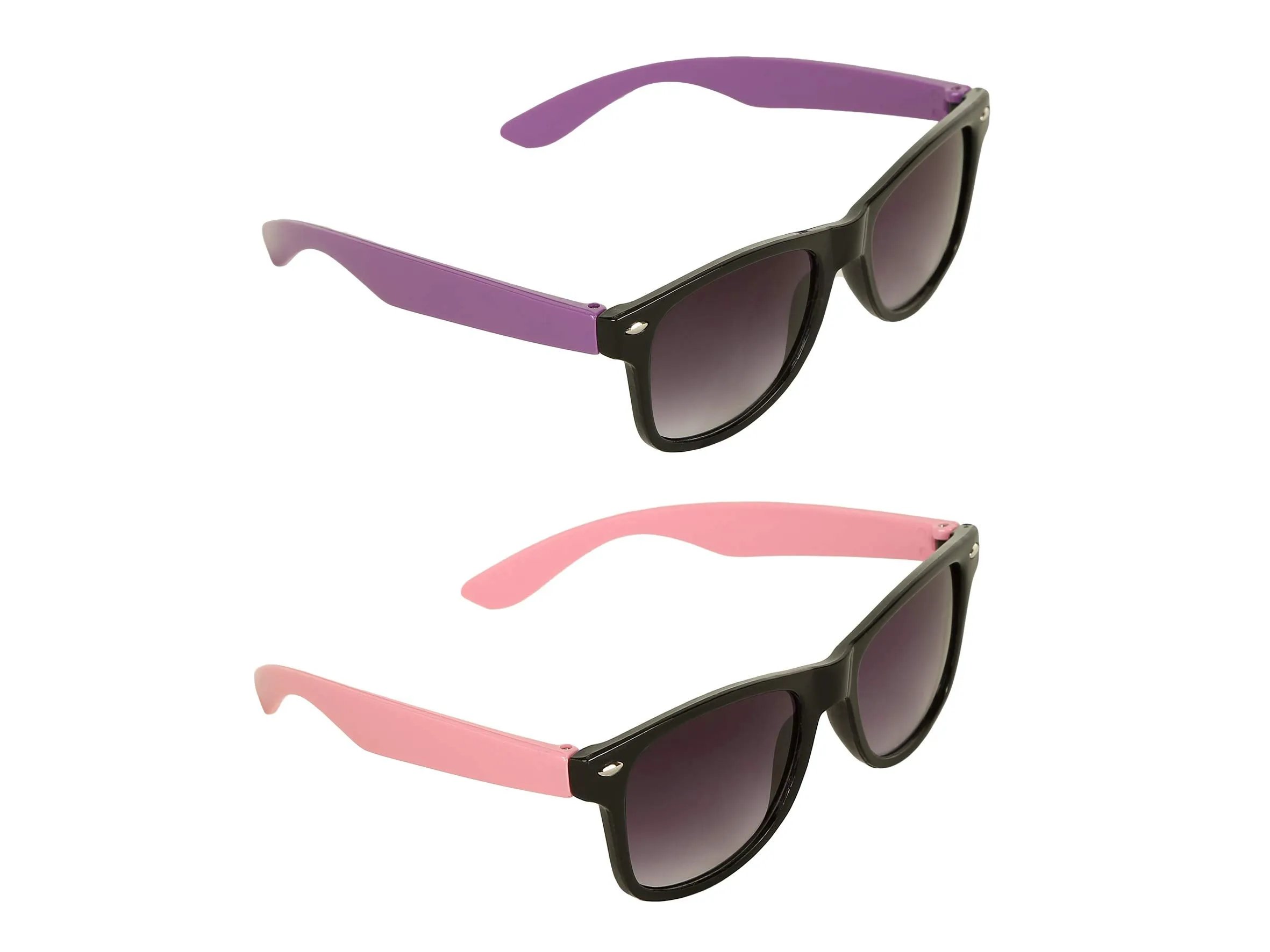 Amour UV Protected Combo for Kids 3 to 8 Years Sunglasses - Pack of 2 Pink Black