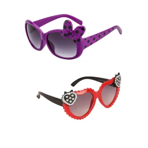 Amour UV Protected Combo for Kids 3 to 8 Years Sunglasses - Pack of 2 Violet Red