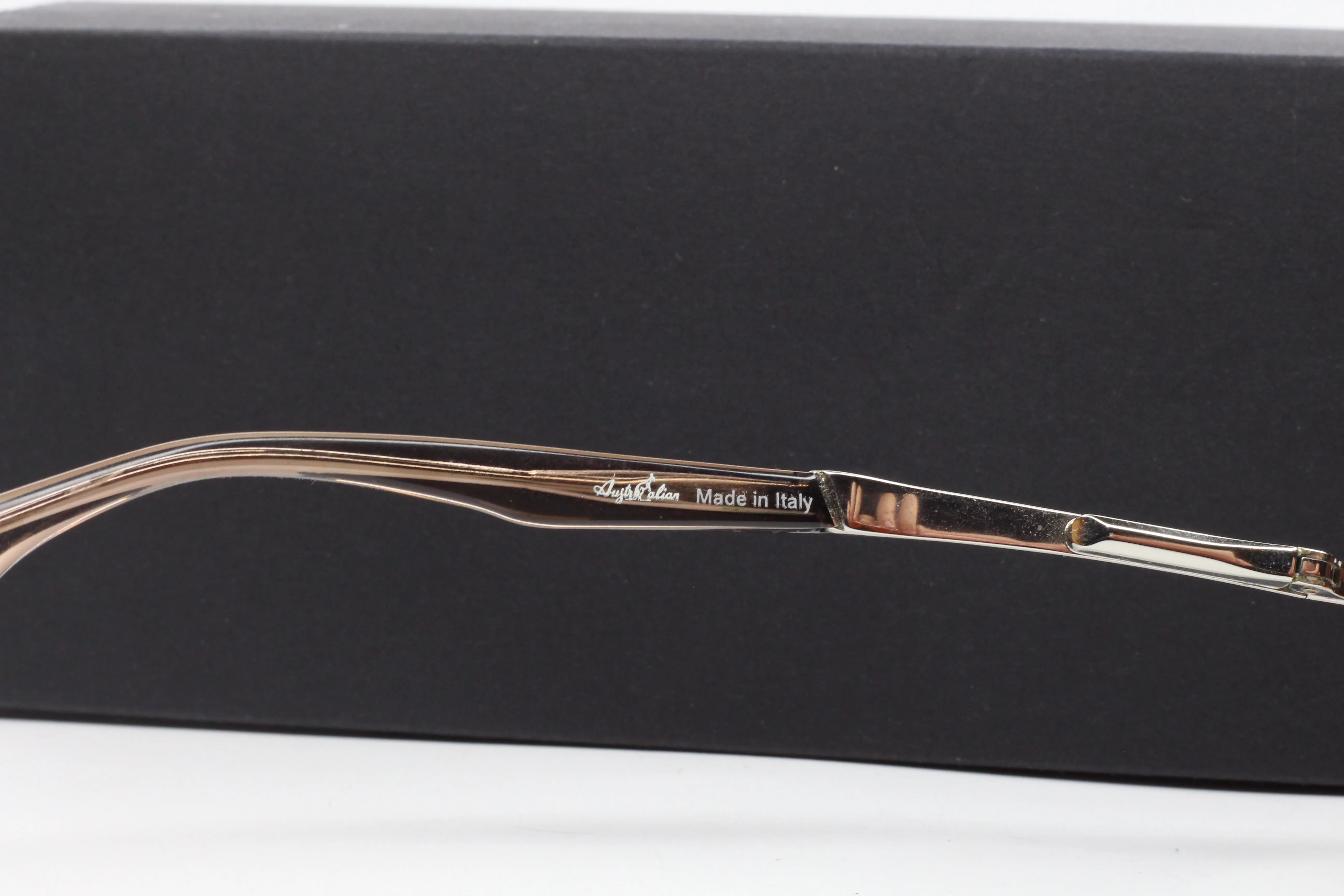 Australian AU401-3 Silver Rimless Gradient Brown Italy Sunglasses