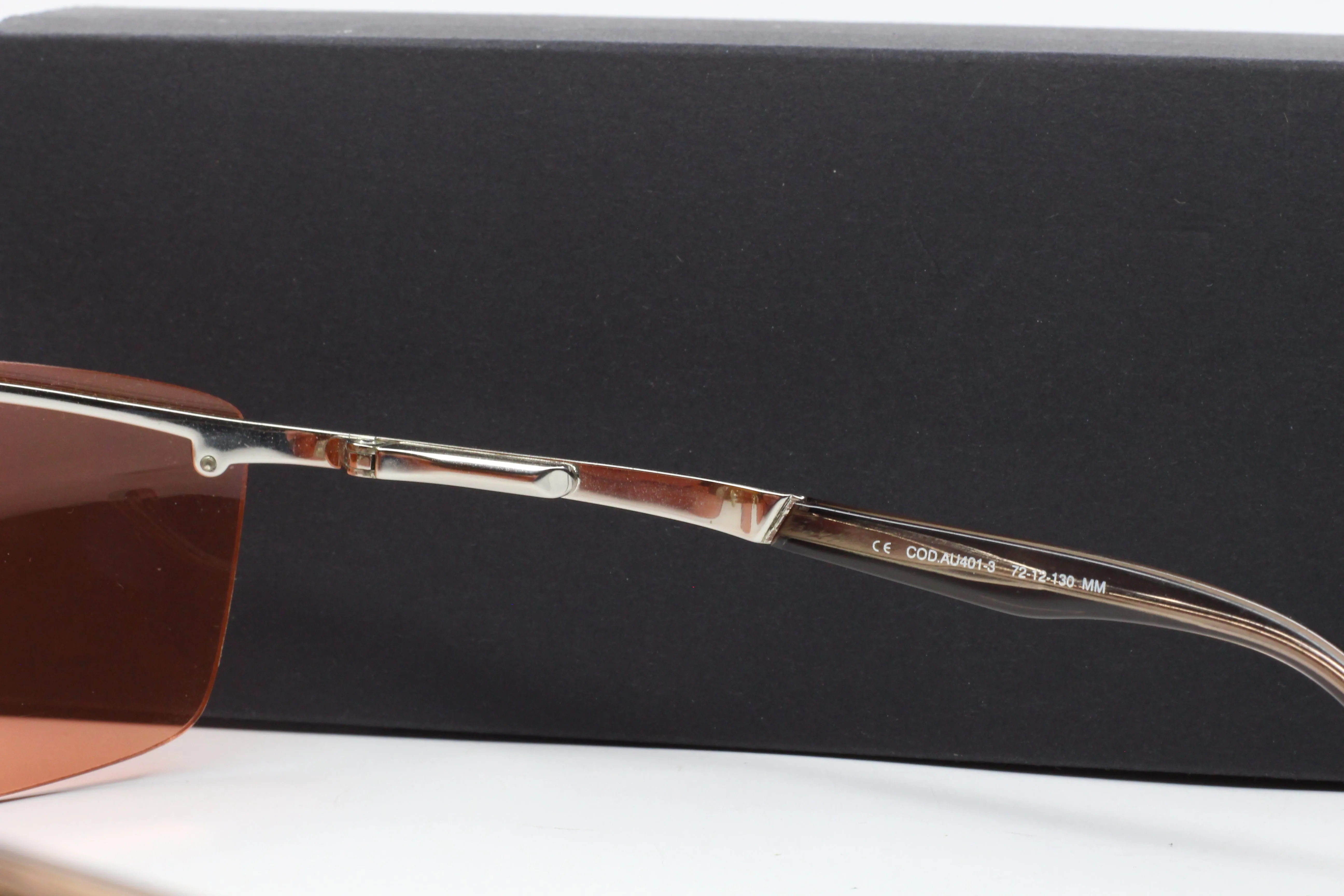 Australian AU401-3 Silver Rimless Gradient Brown Italy Sunglasses