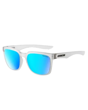 Blade Polarised Sunglasses in Crystal Clear Grey & Ice Blue