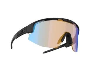 Bliz Matrix Sunglasses - Matt Black w blue - Cat 1