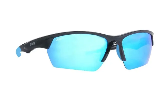 Calcutta First Strike Black Frames - Blue Mirror Lens - Polarized Sunglasses