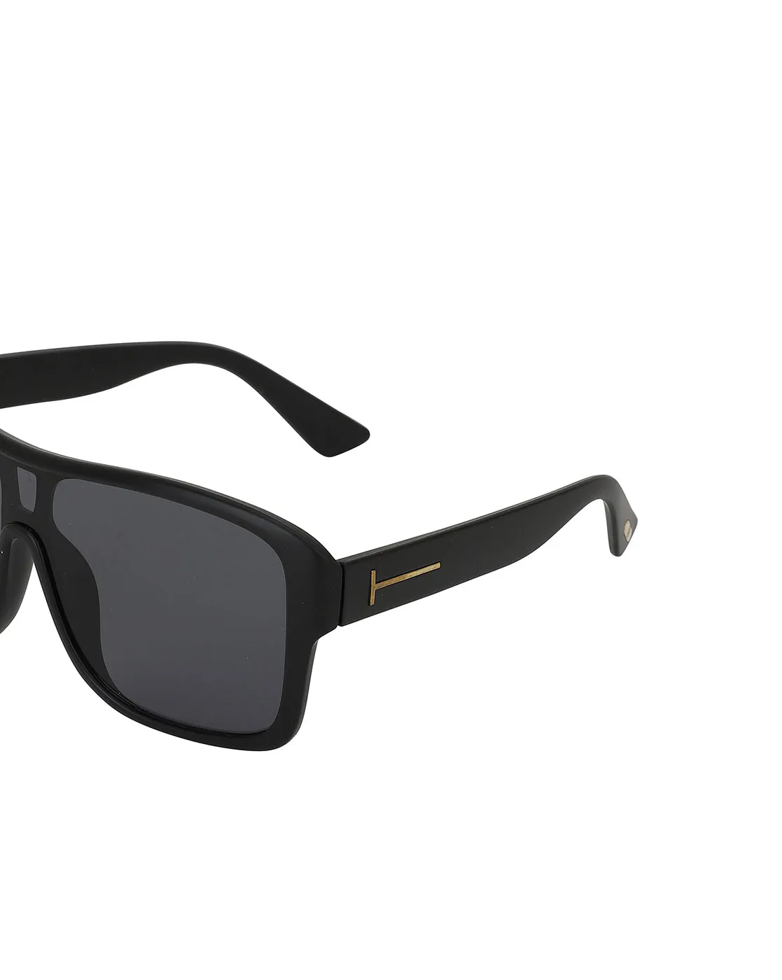 Carlton London Grey Lens & Black Shield Sunglasses For Women