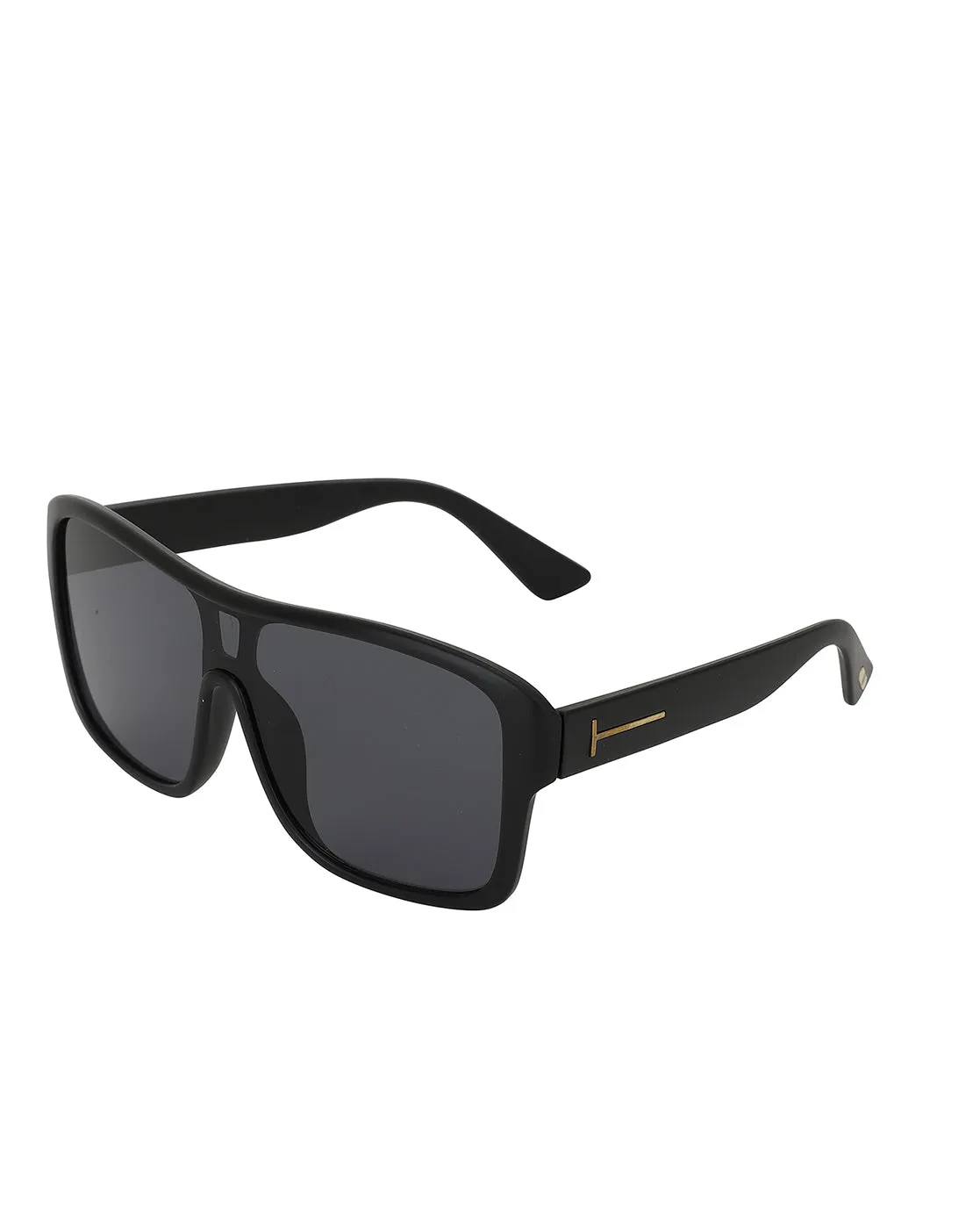 Carlton London Grey Lens & Black Shield Sunglasses For Women