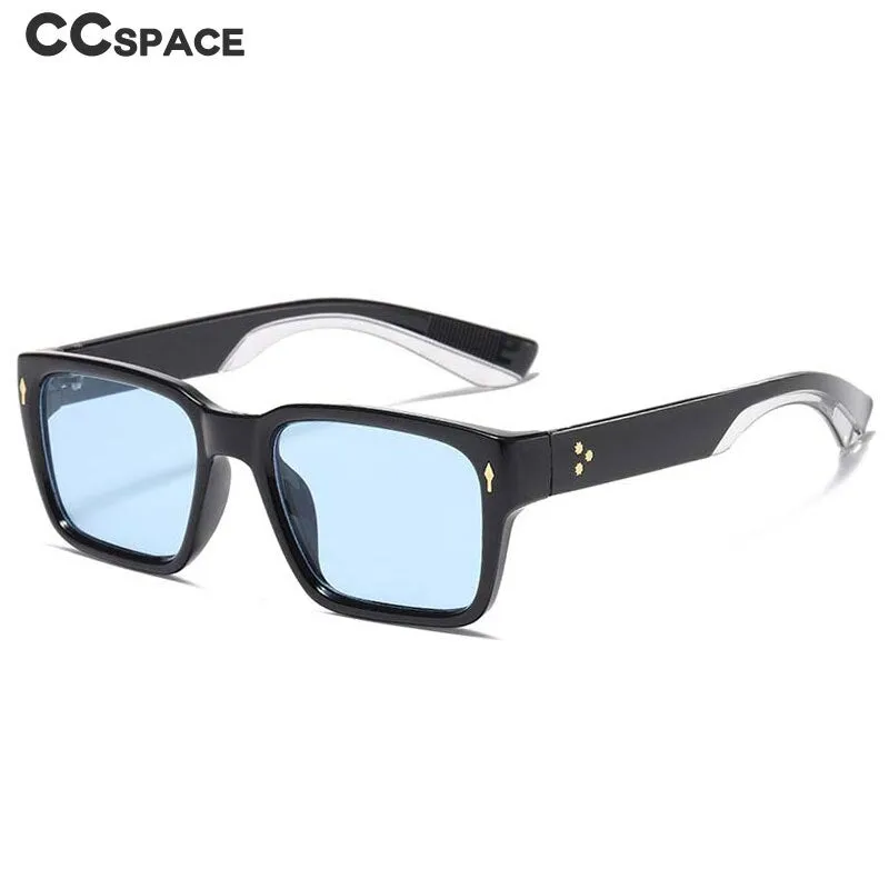 CCspace Men's Full Rim Rectangular Acetate Frame Sunglasses 54568