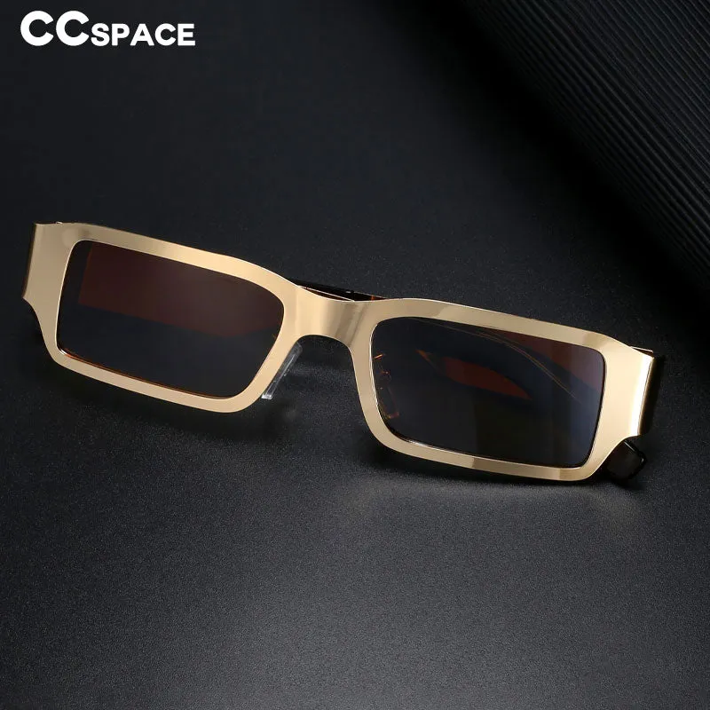 CCspace Unisex Full Rim Rectangle Alloy UV400 Sunglasses 56310