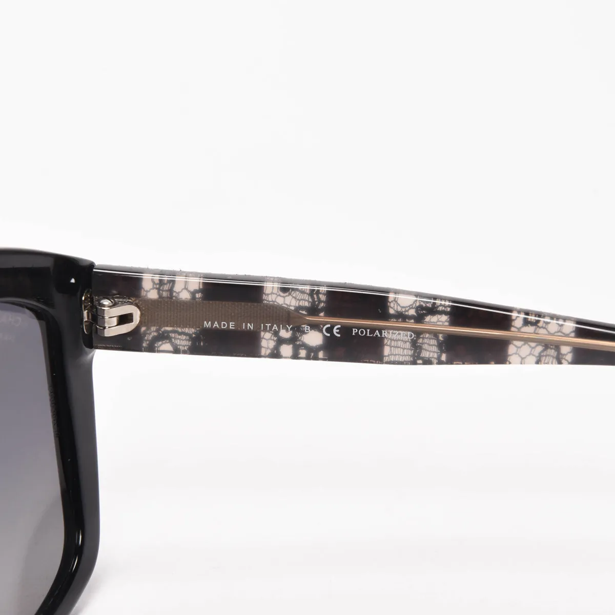 Chanel Black Lace Detail Sunglasses