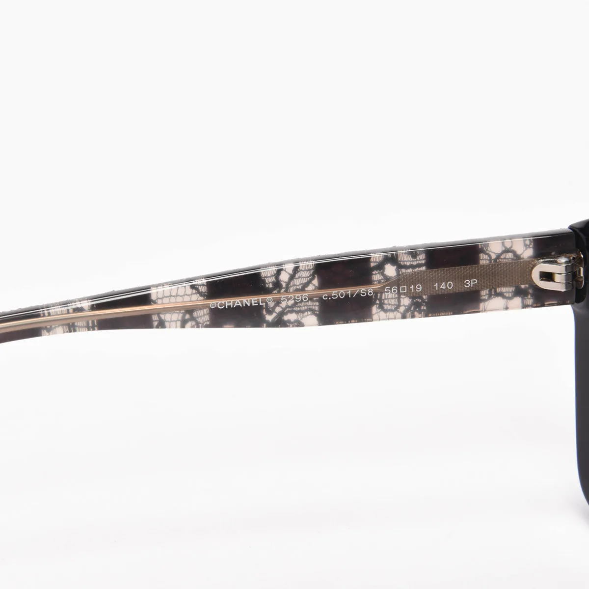 Chanel Black Lace Detail Sunglasses