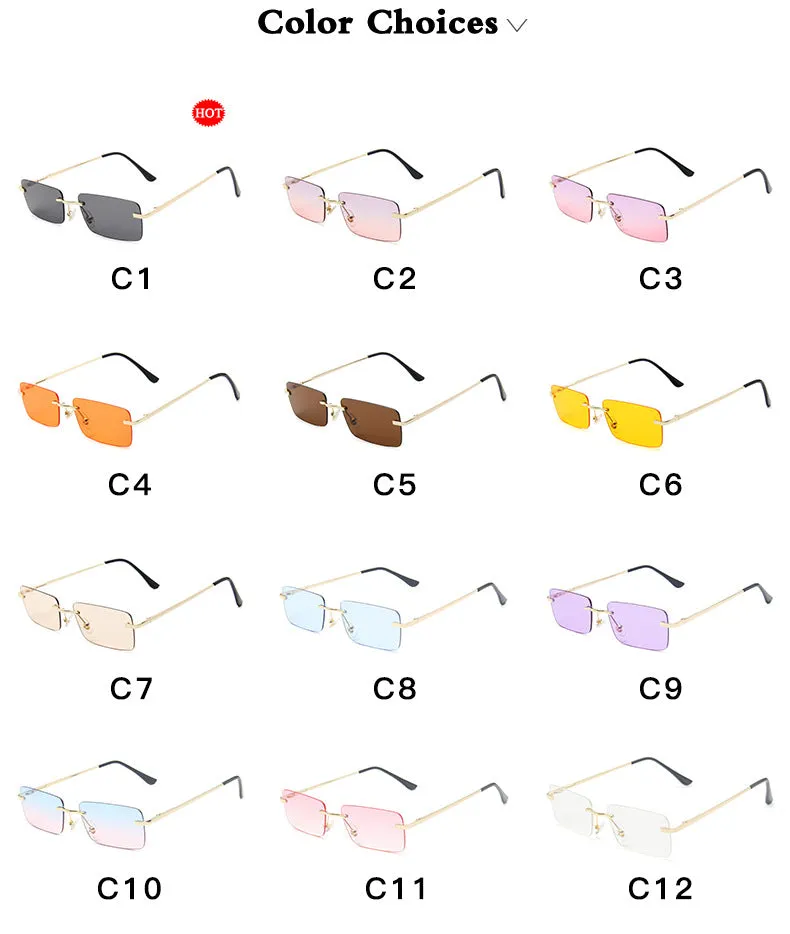 Chic Shade Rimless Sunglasses