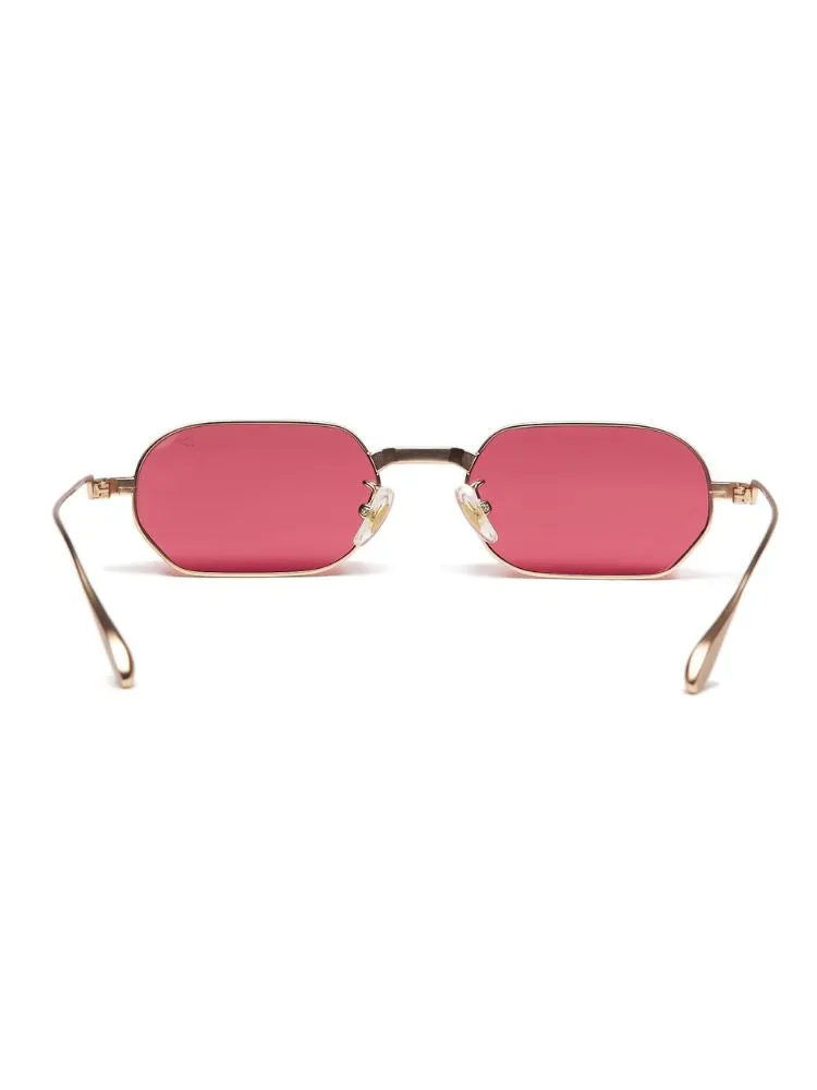 CHILLHANG Lightweight Metal Sunglasses - Red Lens