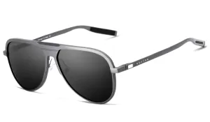 Classy Men Grey Polarized Luxury Aviators