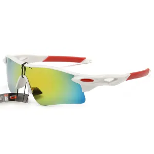 Dazzling Color Film Reflective Sunglasses Men's and Women's Outdoor Cycling Glasses New Sunglasses