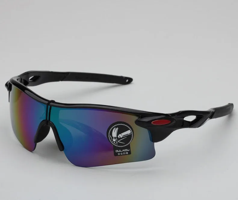 Dazzling Color Film Reflective Sunglasses Men's and Women's Outdoor Cycling Glasses New Sunglasses