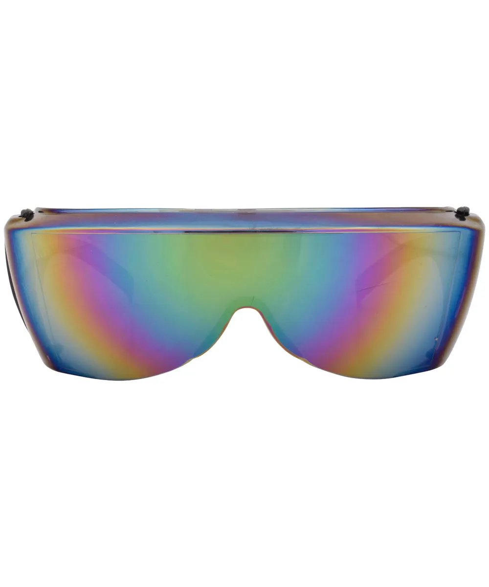 DEETS Aqua Colored Shield Sunglasses