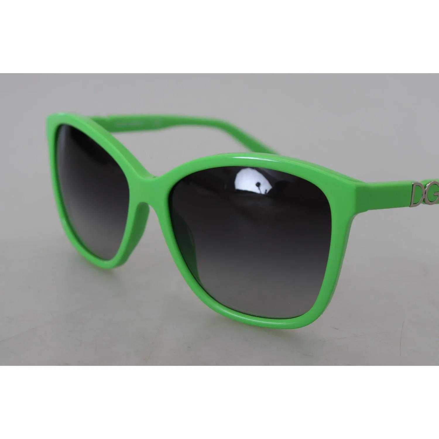 Dolce & Gabbana Chic Green Acetate Round Sunglasses