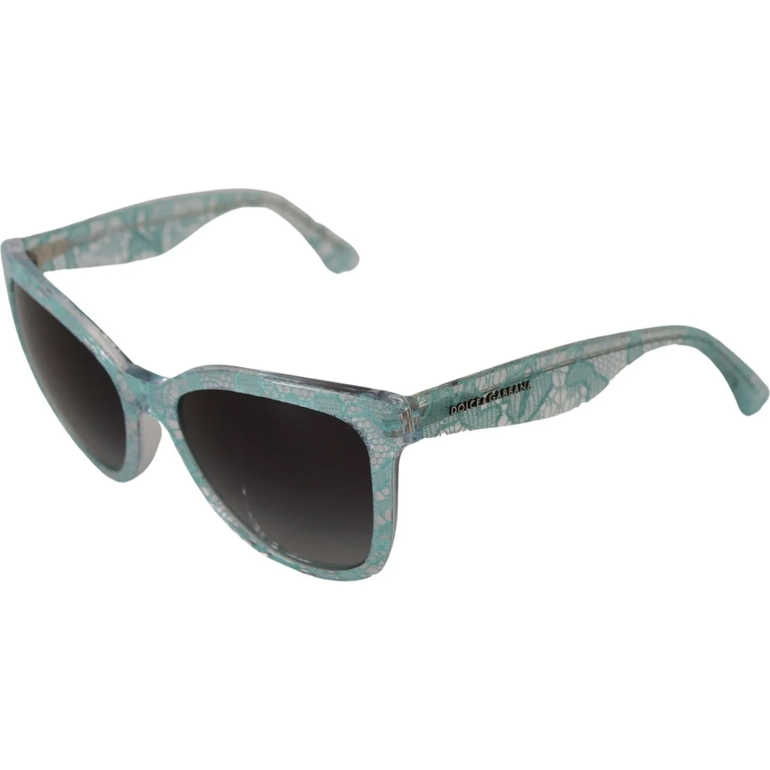 Dolce & Gabbana Elegant Blue Lace Detail Sunglasses