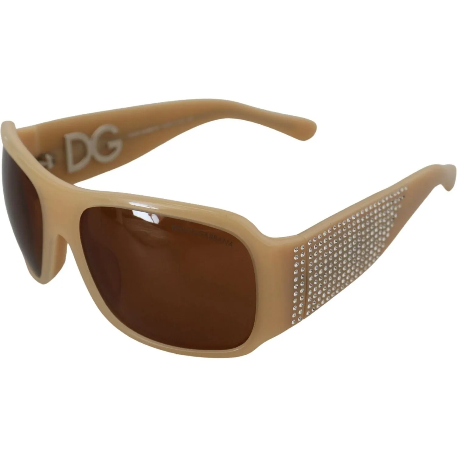 Dolce & Gabbana Elegant Cream Swarovski Sunglasses