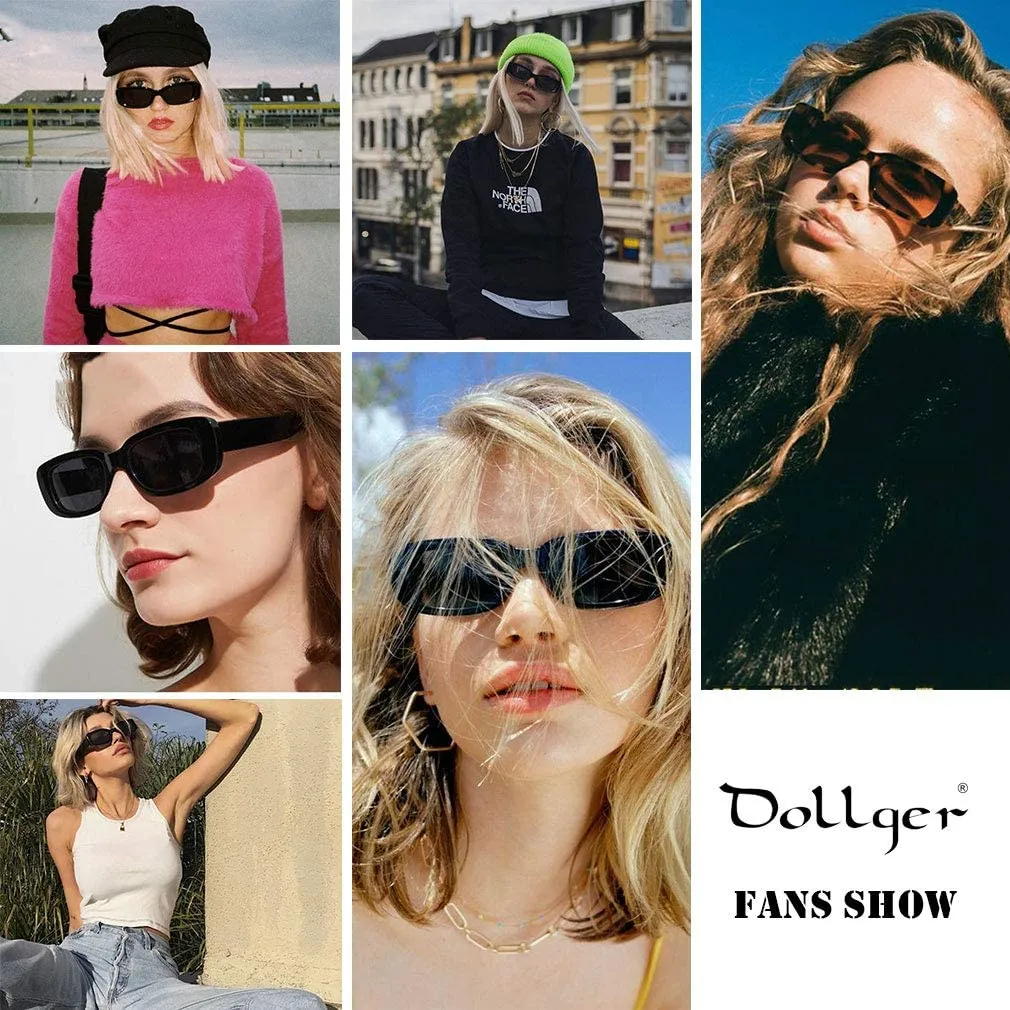 Dollger Retro Fashion Rectangular Sunglasses