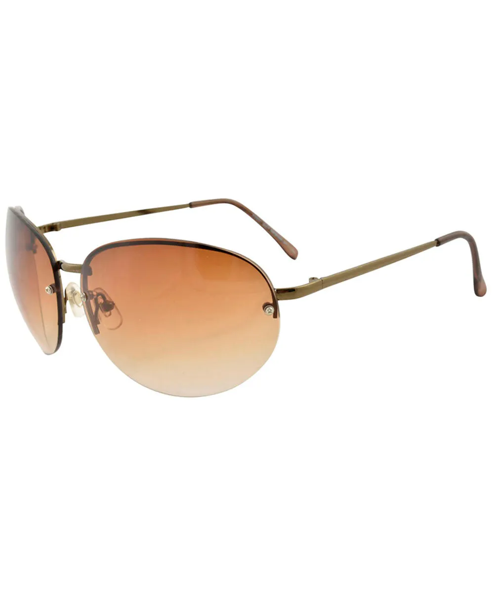 FACE Brown Rimless Sunglasses