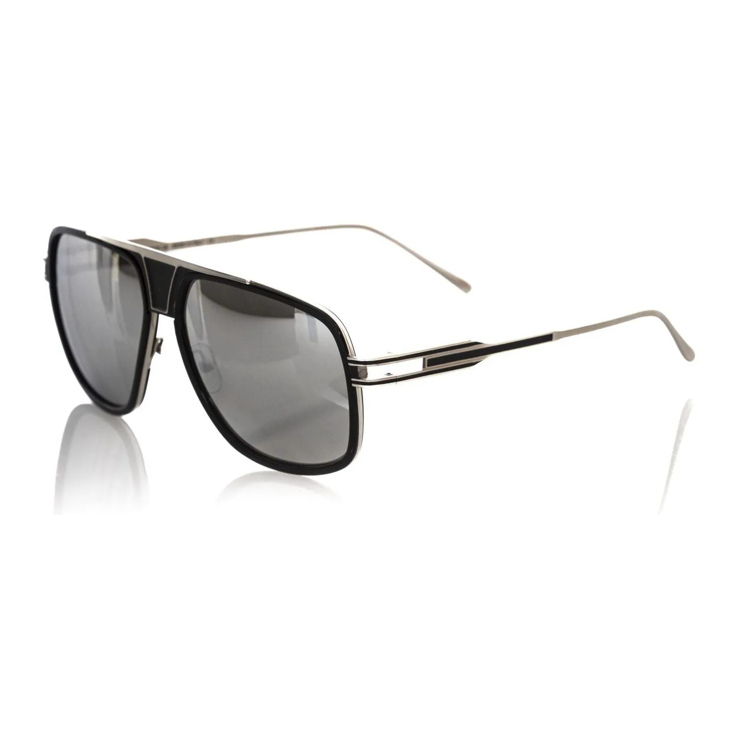 Frankie Morello Black Metallic Men Sunglasses