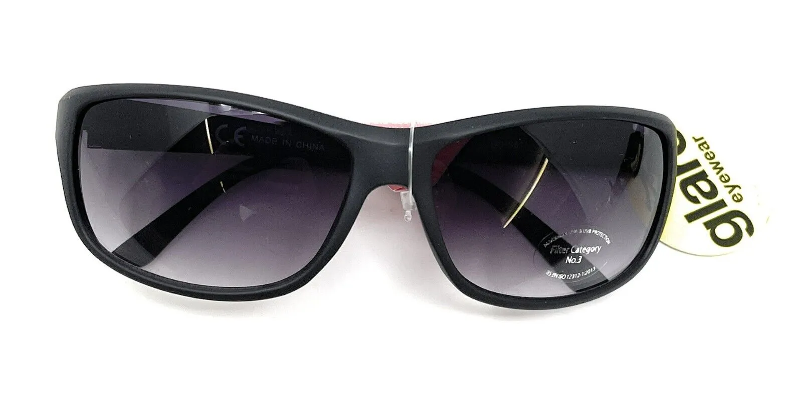 Glare Sunglasses Fashion Black Frame with Black Tinted Lens 1RHS81