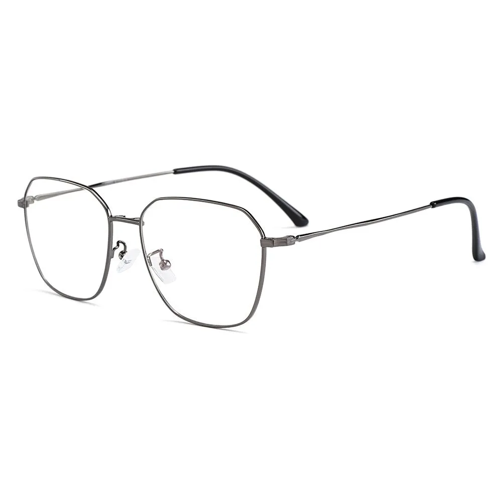 Gmei Men's Eyeglasses Clip On Sunglasses Titanium Alloy Ultralight S9334