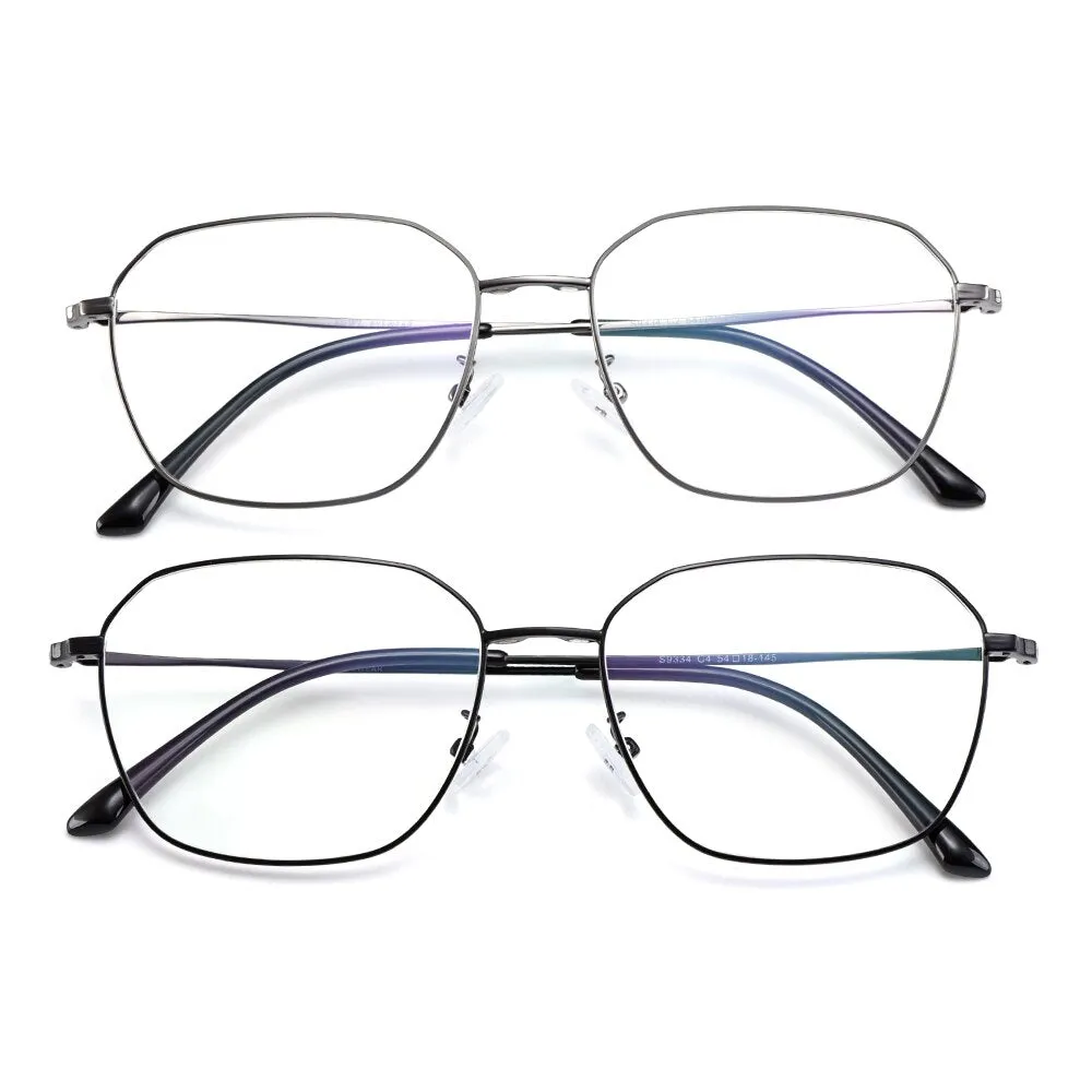 Gmei Men's Eyeglasses Clip On Sunglasses Titanium Alloy Ultralight S9334