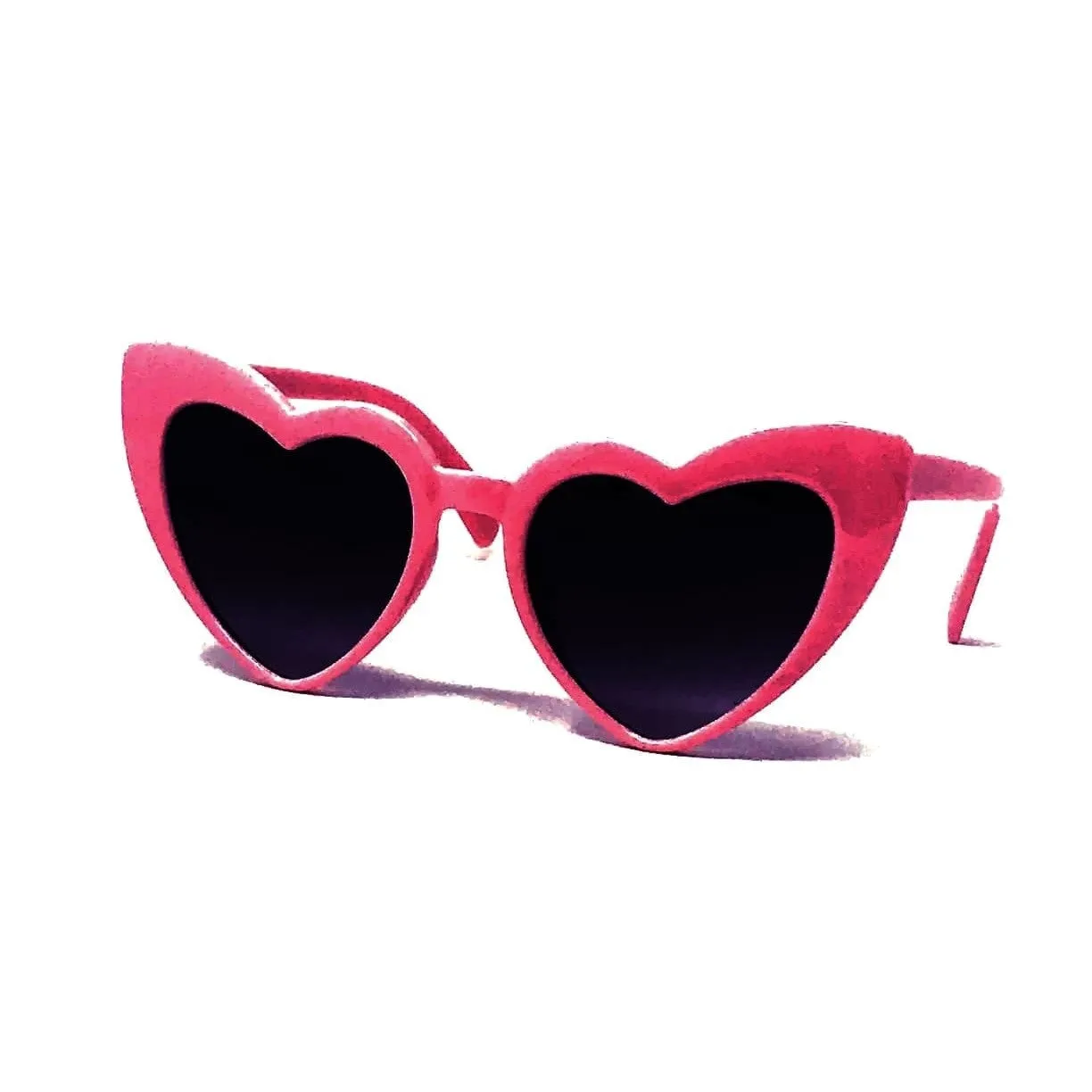 Hot Pink Heart Vintage Sunglasses