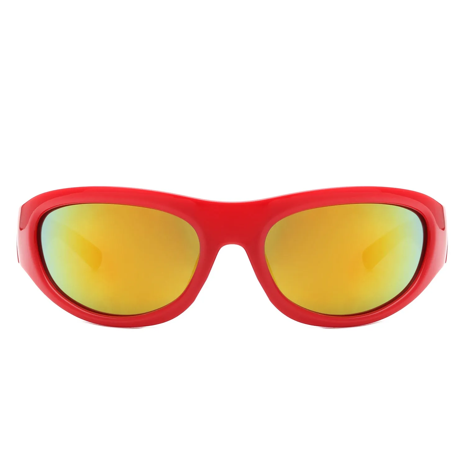 Kaelos - Rectangle Wrap Around Oval Sports Sunglasses