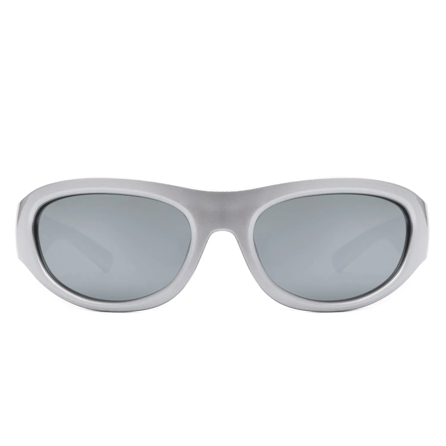 Kaelos - Rectangle Wrap Around Oval Sports Sunglasses