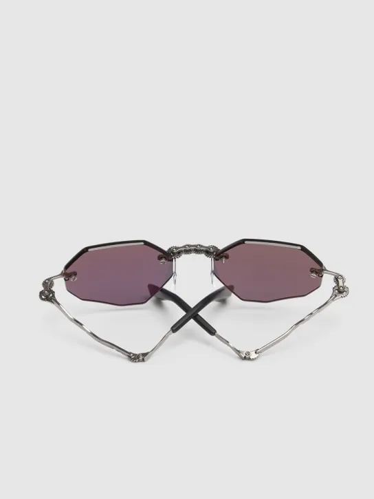 Kuboraum Berlin   H44 foldable acetate &amp; metal sunglasses 