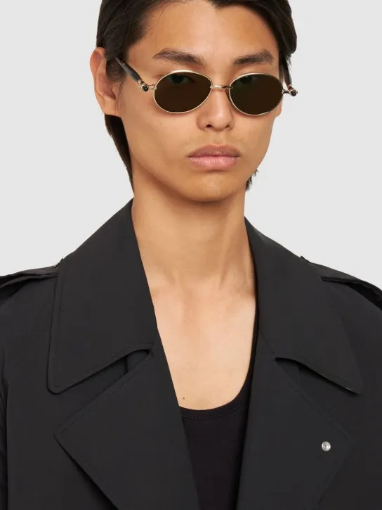 Kuboraum Berlin   P72 Metal &amp; acetate round sunglasses 