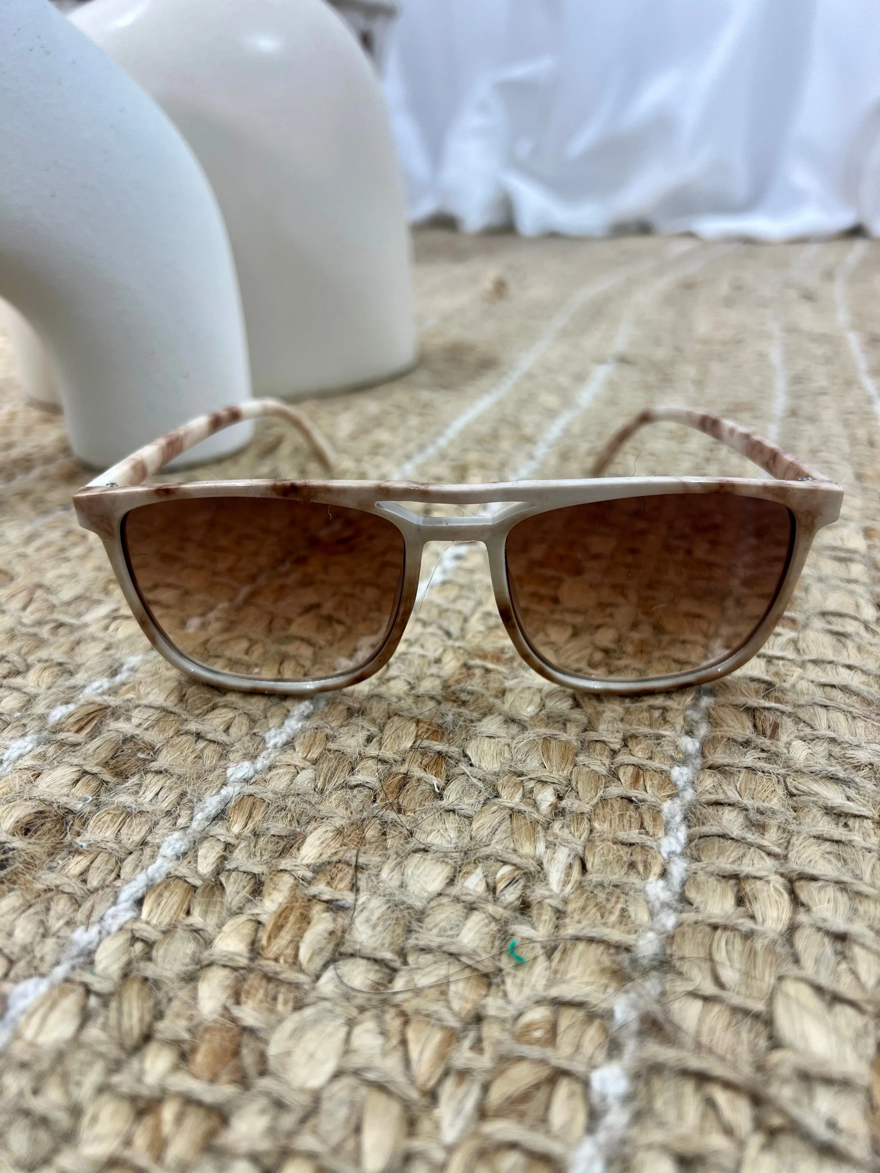 Marble Sunglasses - Neutral Marble