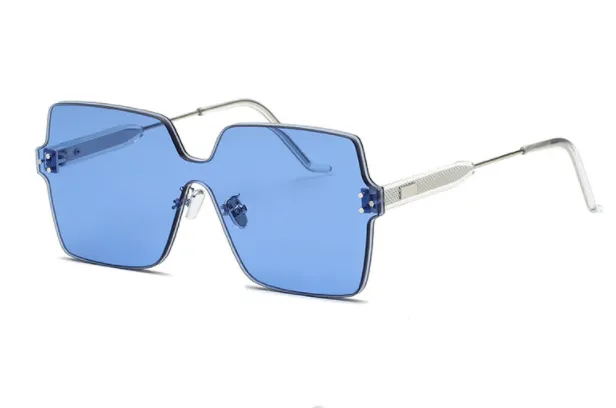 Marine Candy Color Sunglasses in Catwalk Style Rimless Design