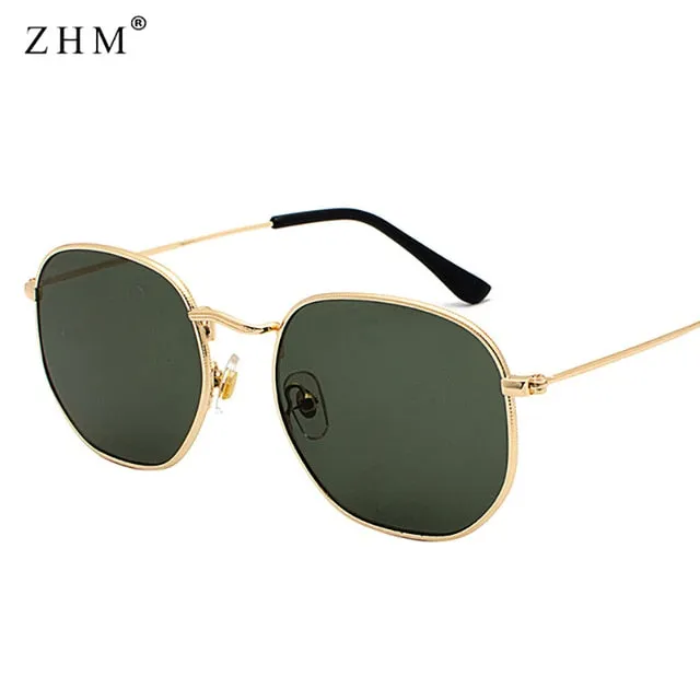 Men's Square Metal Frame Sunglasses