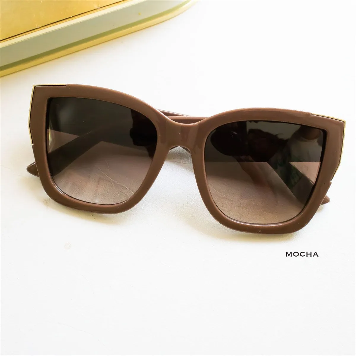 Montana Classic Cat Eye Sunglasses | Glam Sunnies | Acetate with Metal Details Eyewear