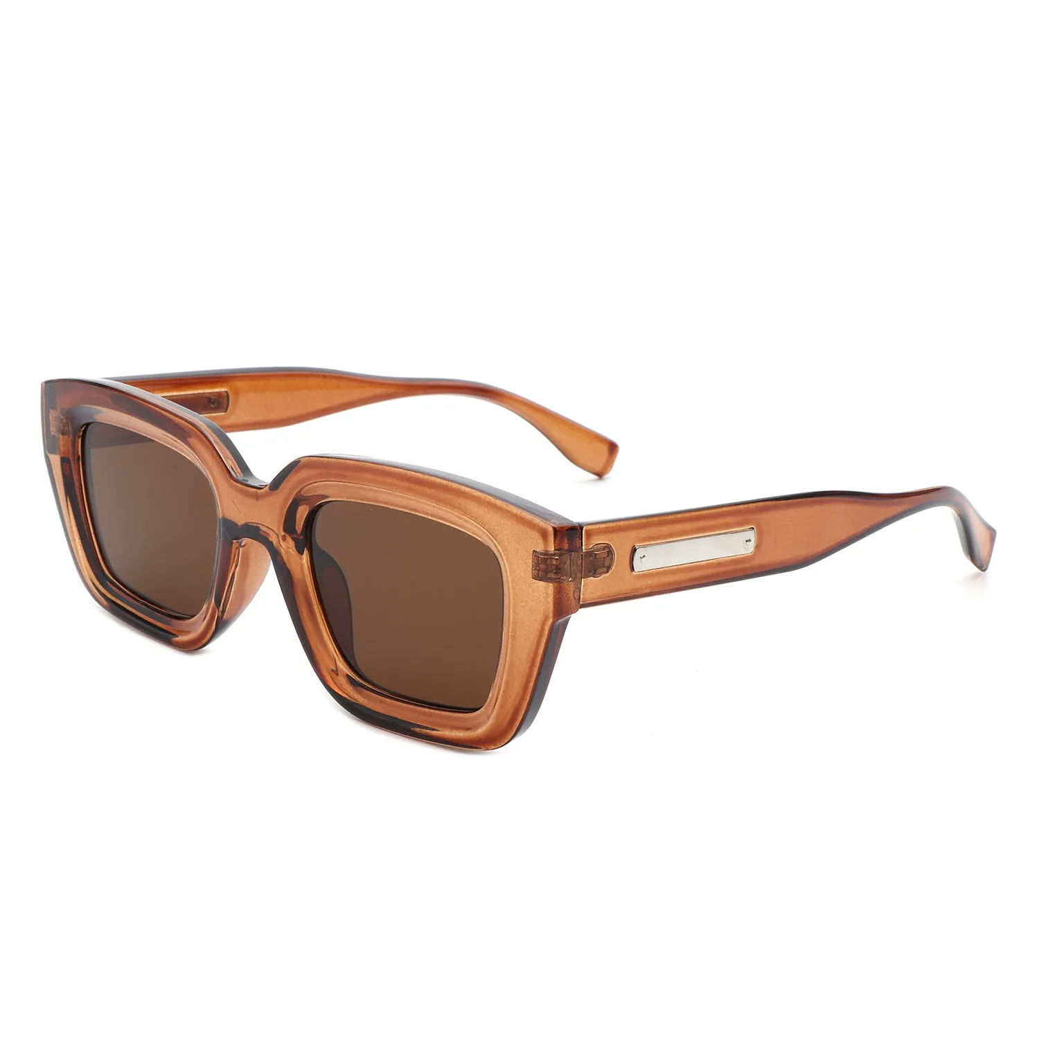 Moonluxe - Classic Retro Square Tinted Fashion Sunglasses