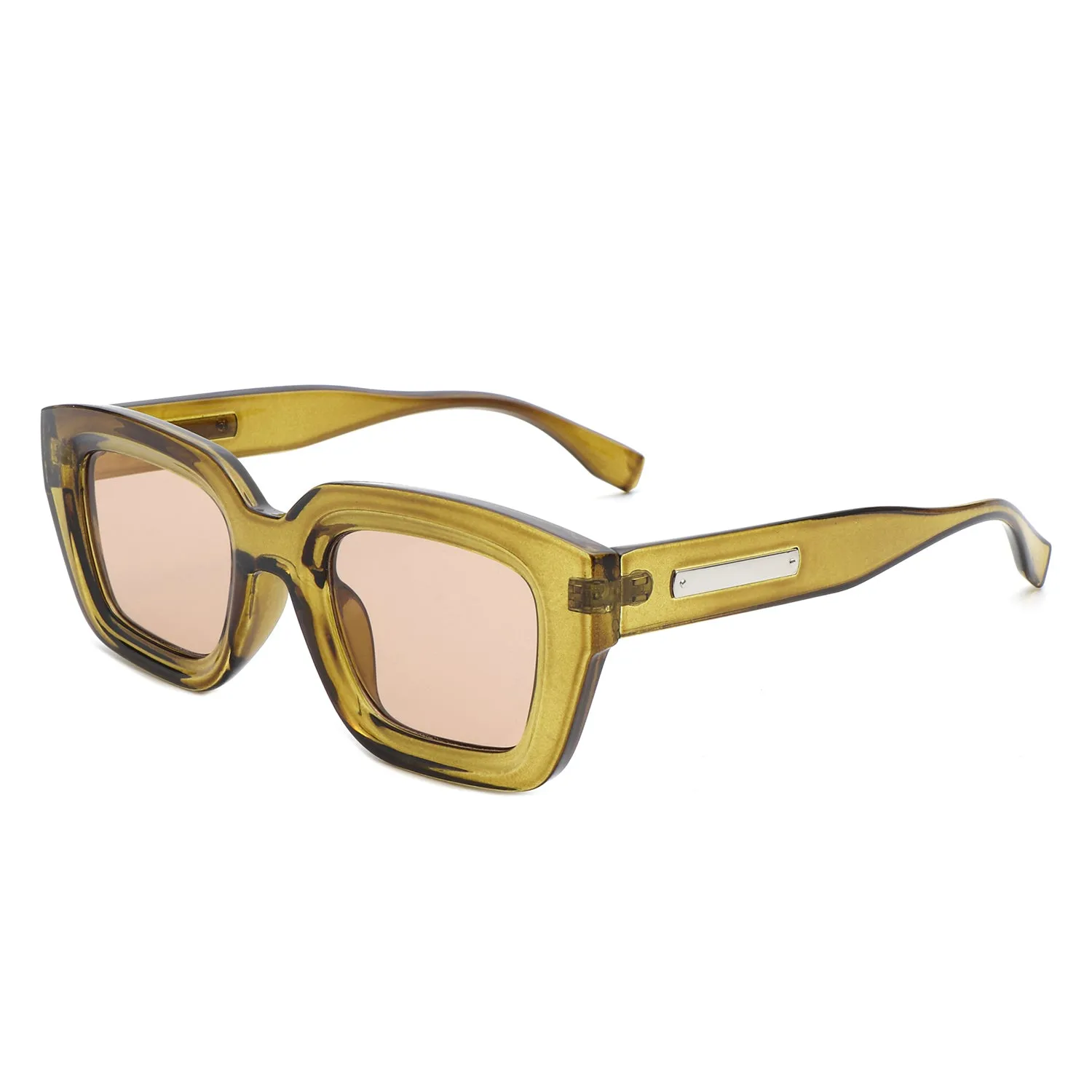 Moonluxe - Classic Retro Square Tinted Fashion Sunglasses