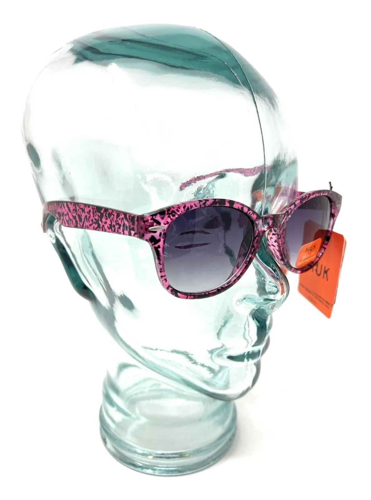 MUK Sunglasses Pink Purple Animal Print Frame 7833