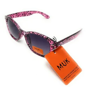 MUK Sunglasses Pink Purple Animal Print Frame 7833