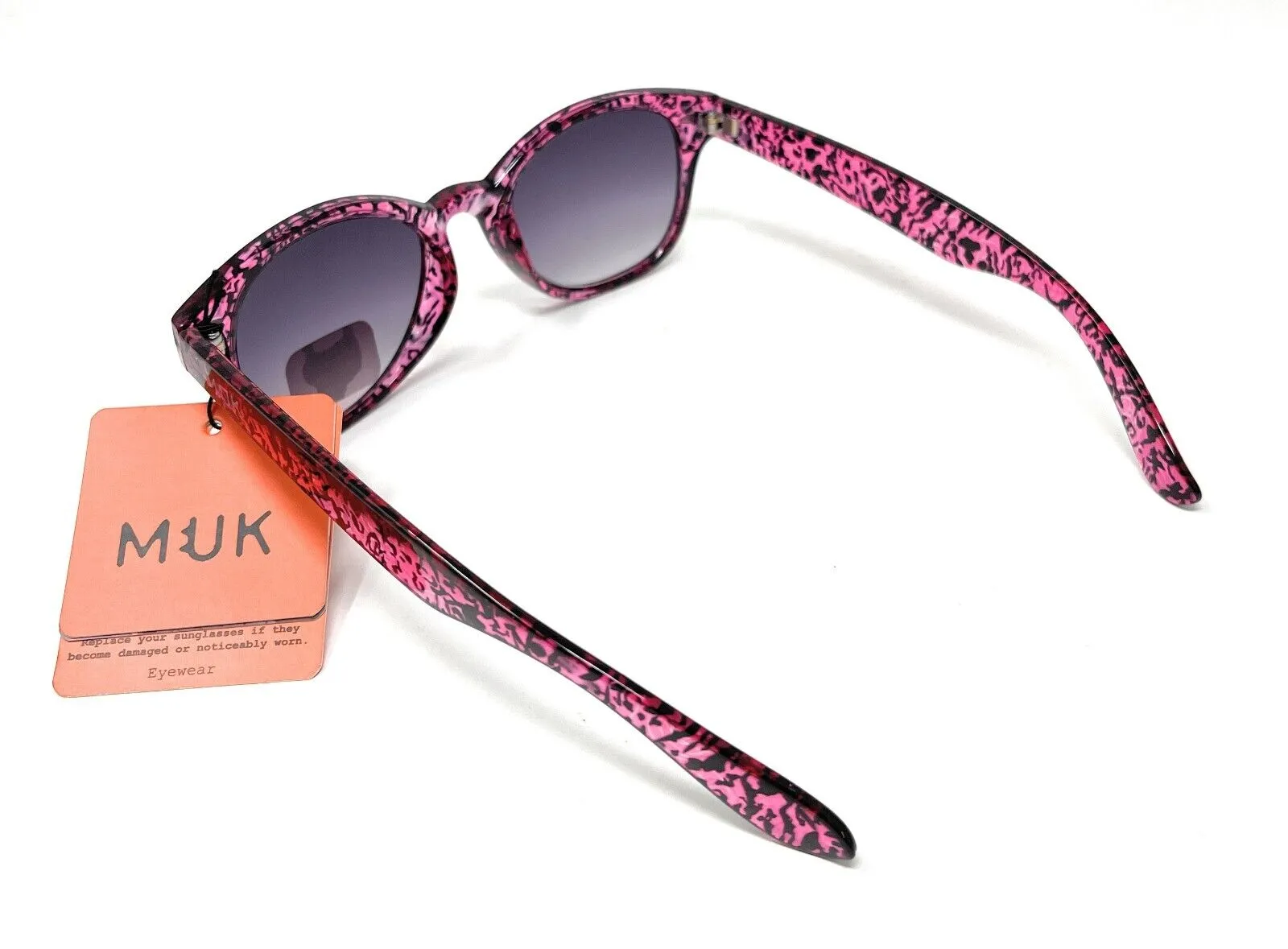 MUK Sunglasses Pink Purple Animal Print Frame 7833