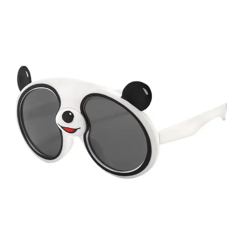 New Cartoon Panda Silicone Sunglasses Children's Outdoor Polarized Sunglasses Cute Party Glasses